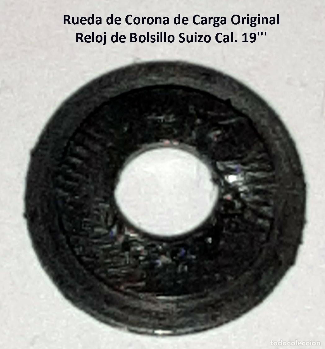 Recambios de relojes: Rueda de Corona de Carga Original - Reloj de Bolsillo Suizo Cal. 19''' Ref. 122252 (DEPOSE) - X
