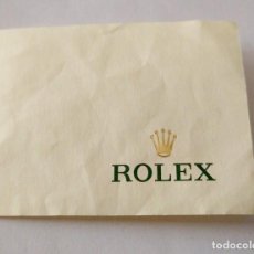 Relojes - Rolex: PEQUEÑA HOJA LIBRETA OFICIAL DE RELOJES ROLEX. LOGOTIPO CORONA DORADA.. Lote 238912905