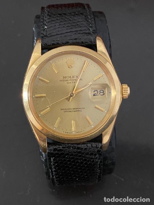 Relojes - Rolex: ROLEX OYSTER PERPETUAL DATE REF. 1500 / 1503 . YELOW GOLD 18K. AUTOMATIC WRISTWATCH , 1965 , - Foto 11 - 268420269
