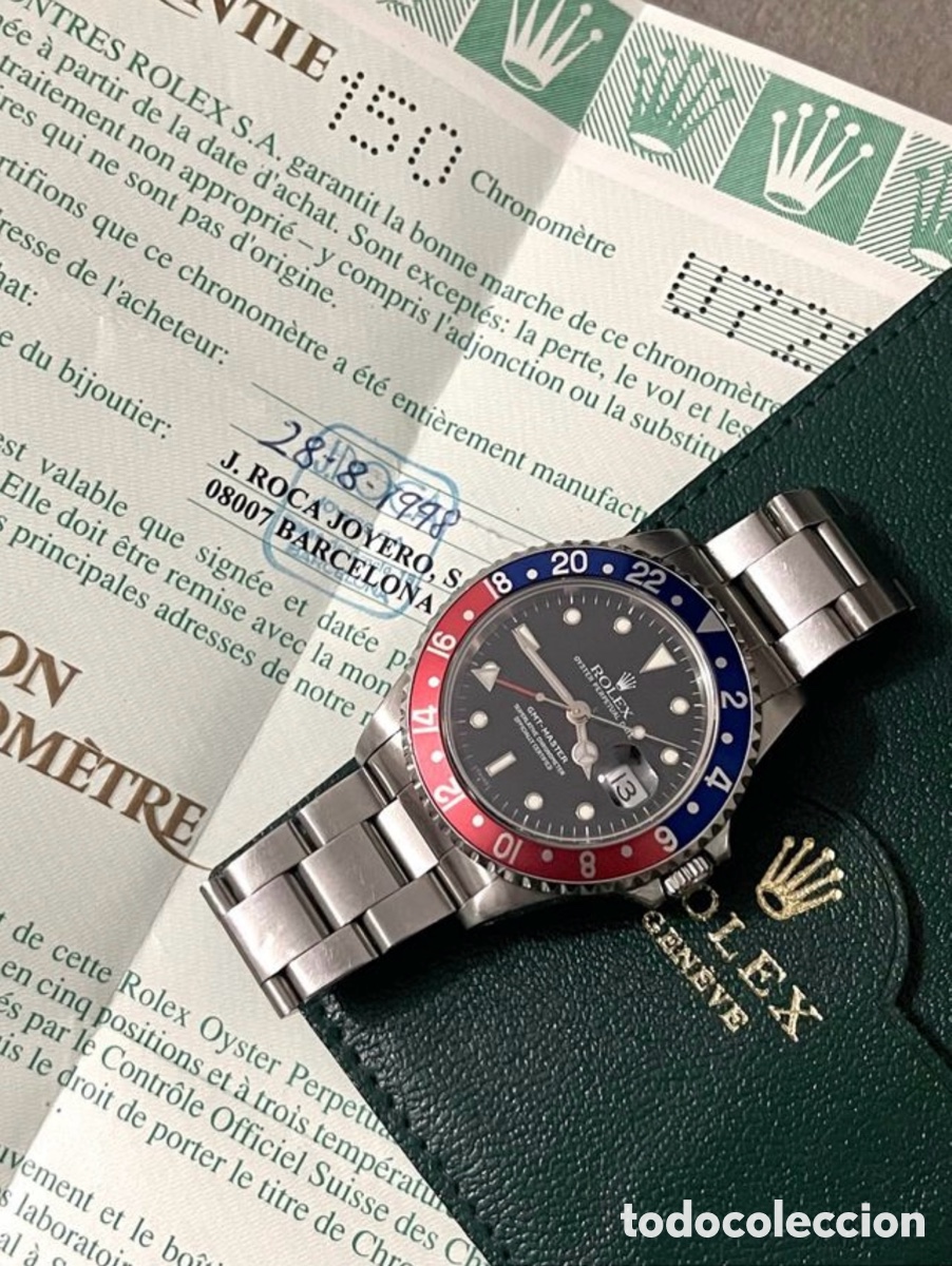 Relojes - Rolex: Reloj autom&aacute;tico, Rolex GMT Master Pepsi Full Set. - Foto 9