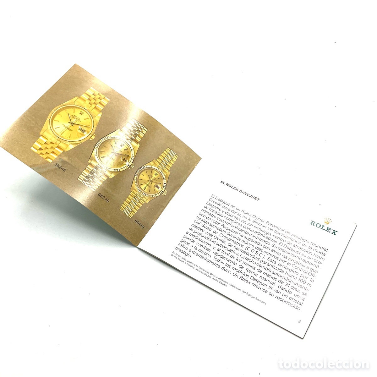 Relojes - Rolex: ROLEX DATEJUST documento de reloj &ldquo;&rdquo; - Foto 2