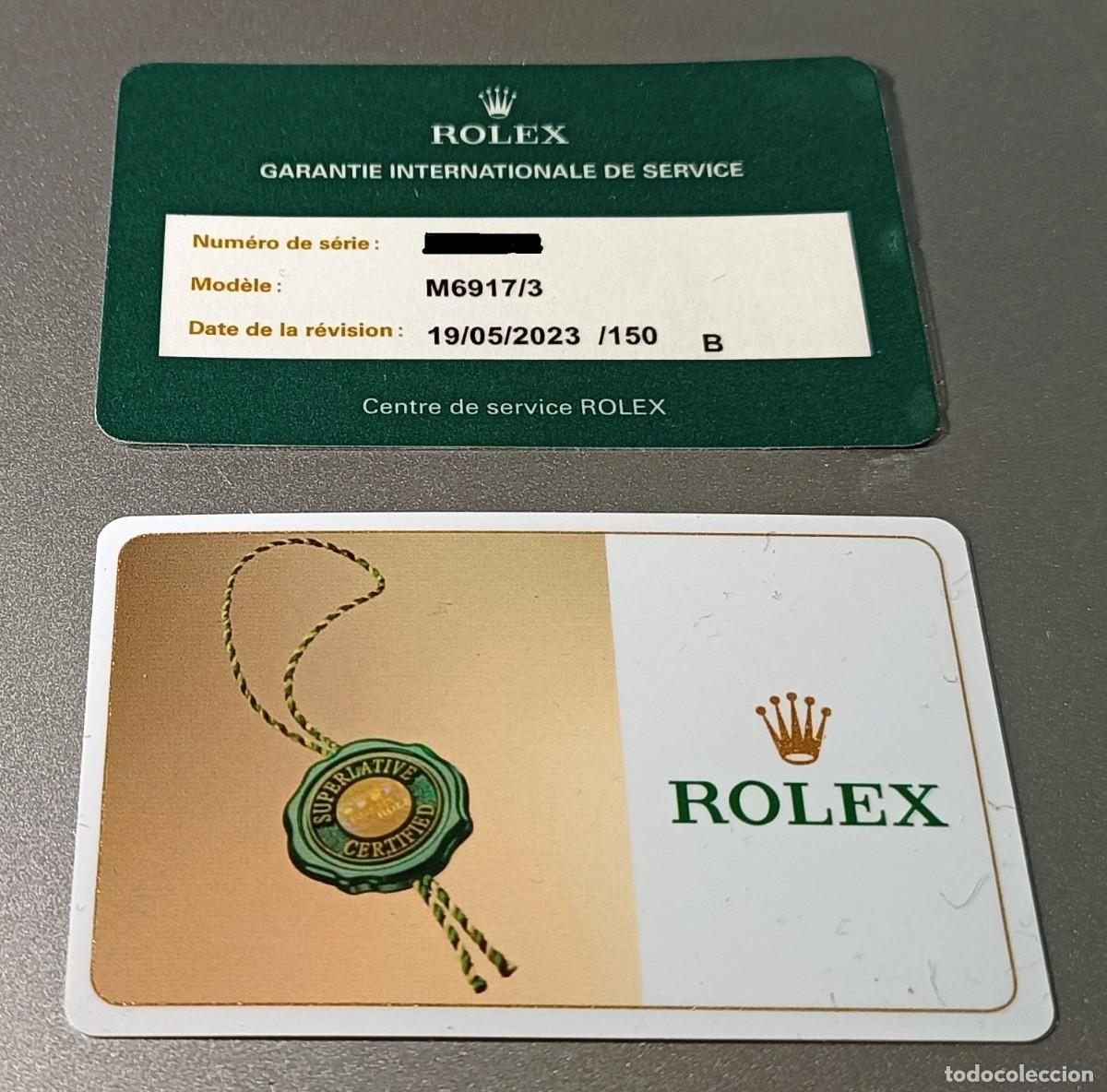 Relojes - Rolex: ROLEX TARJETAS DE GARANT&Iacute;A Y REVISI&Oacute;N. - Foto 1
