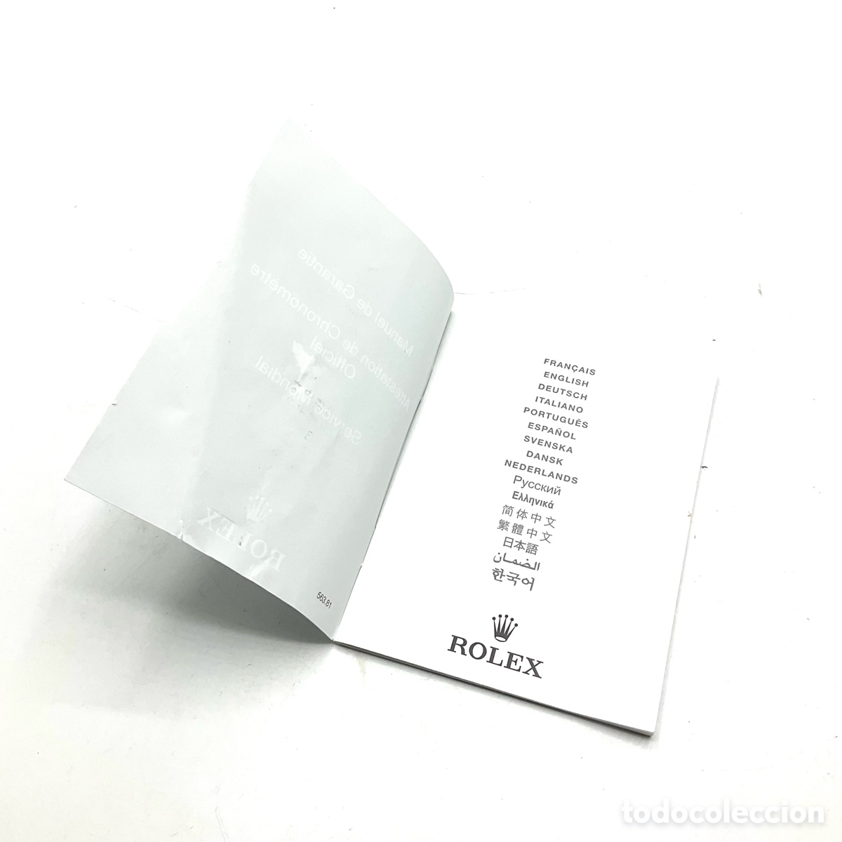 Relojes - Rolex: ROLEX - manual de garant&iacute;a 563.81 - documento de reloj &ldquo;&rdquo; - Foto 3
