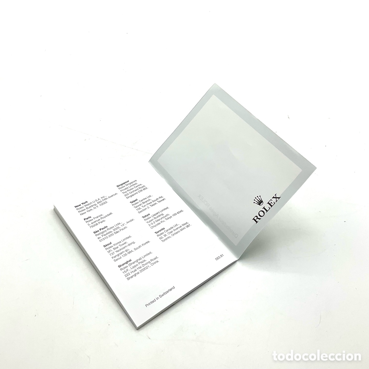 Relojes - Rolex: ROLEX - manual de garant&iacute;a 563.81 - documento de reloj &ldquo;&rdquo; - Foto 5