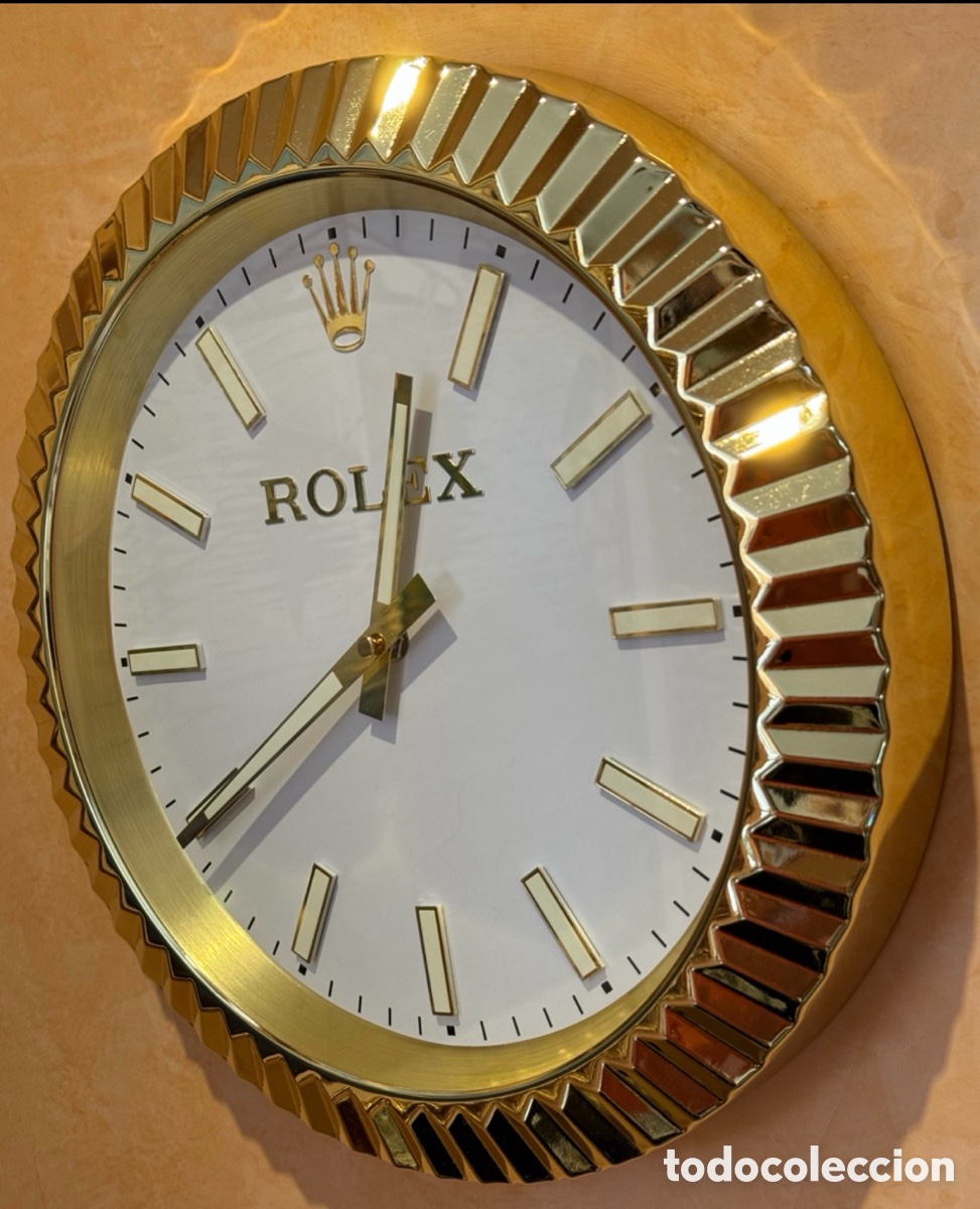 Rel&oacute;gios - Rolex: Reloj de Pared Rolex dorado Quartz