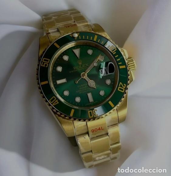 Relojes - Rolex: Reloj Rolex Submariner oro 18 k interior verde
