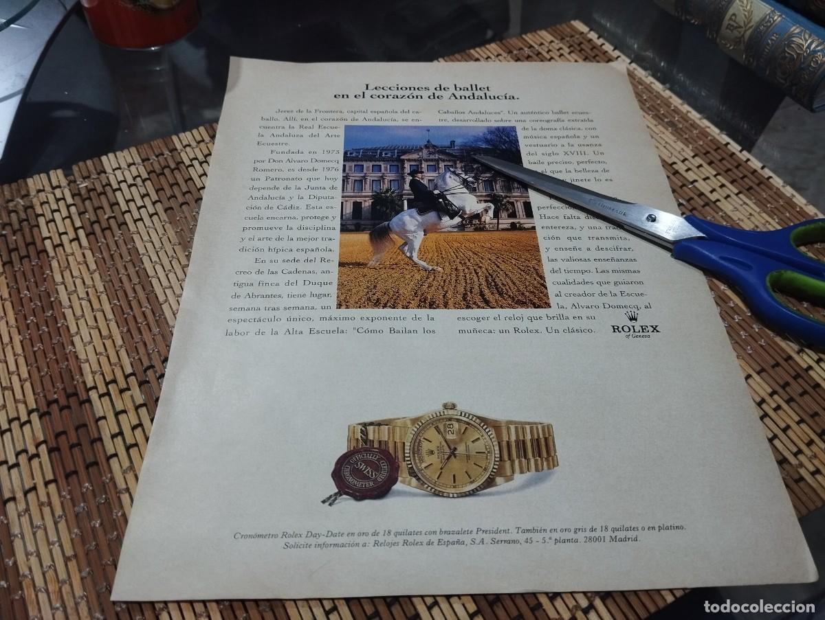Relojes - Rolex: RELOJ ROLEX ANUNCIO PUBLICIDAD REVISTA 1995