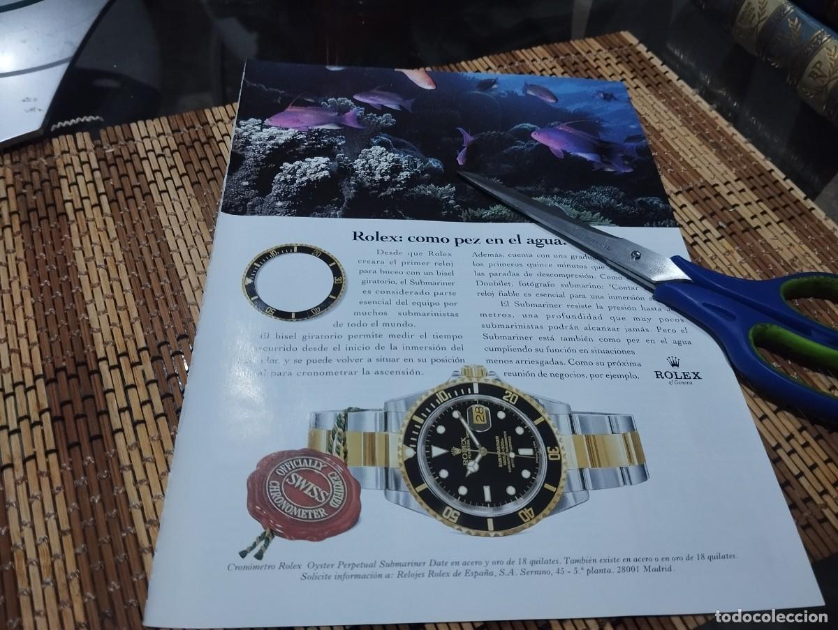 Montres - Rolex: RELOJ ROLEX OYSTER PERPETUAL SUBMARINER ANUNCIO PUBLICIDAD REVISTA 1996