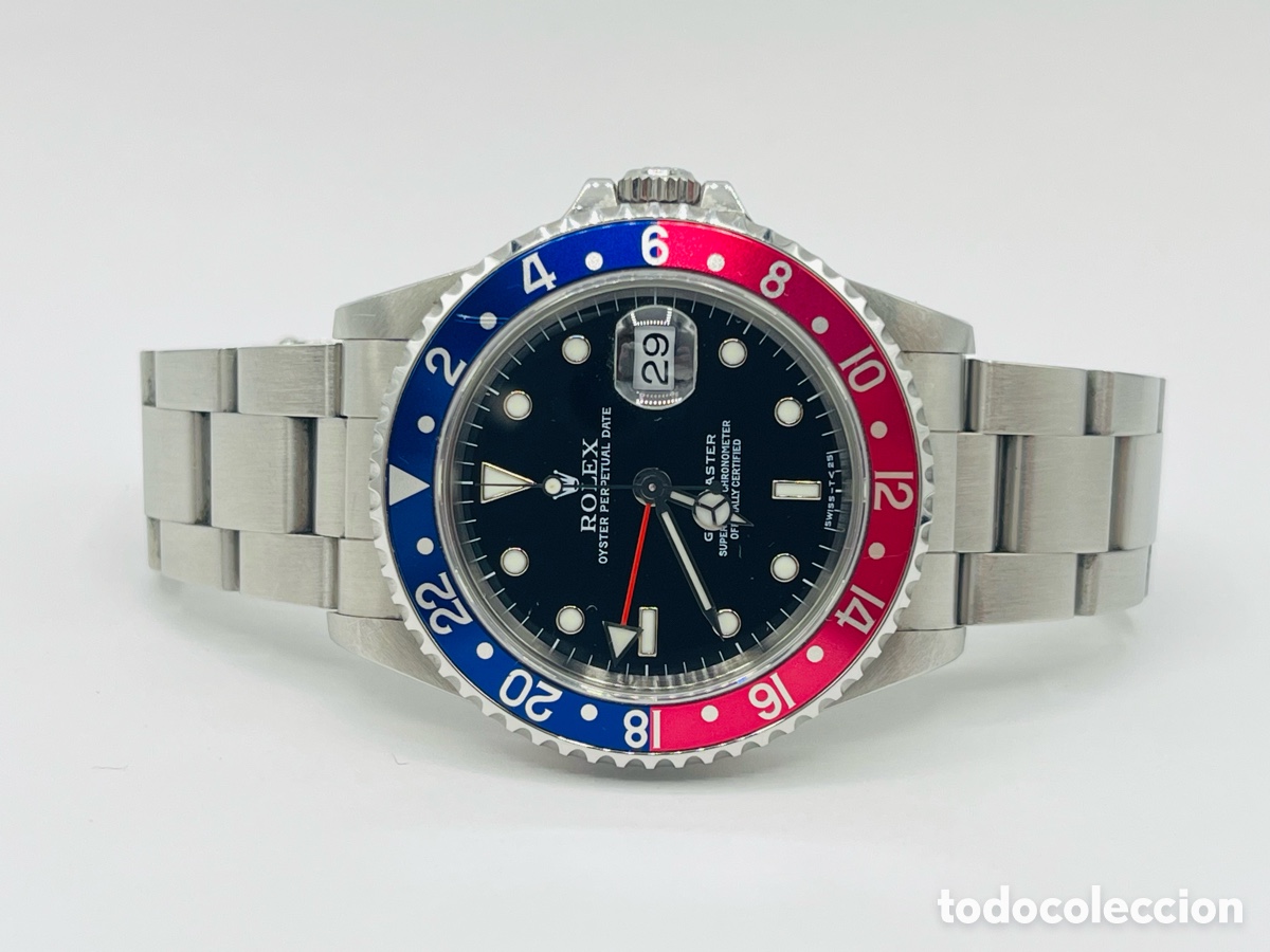 Relojes - Rolex: ROLEX GMT MASTER 16700 PEPSI ACERO TRITIO CALIBRE 3175 SERIE U VINTAGE A&Ntilde;OS 90