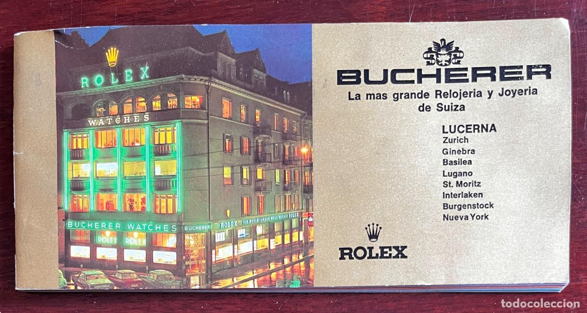 Uhren - Rolex: Cat&aacute;logo de productos Rolex Bucherer - Lucerna, Suiza - d&eacute;cada de 1960. Excelente estado de conserva