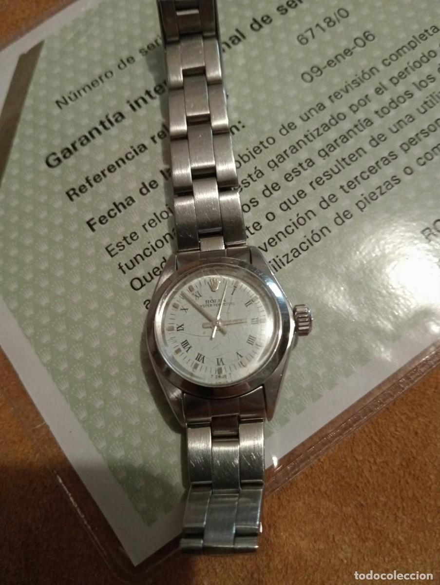 Relojes - Rolex: Rolex Oyster Perpetual Lady Acero inox Esfera Blanca nros. romanos - 1975 - Con papeles