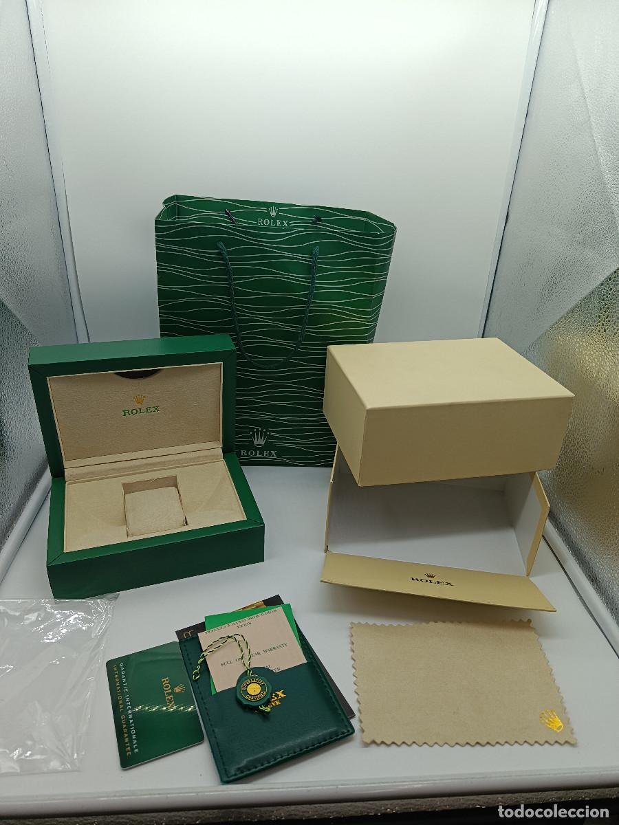 Relojes - Rolex: ESTUCHE CAJA RELOJ ROLEX OYSTER CON DOCUMENTACION Y BOLSA.