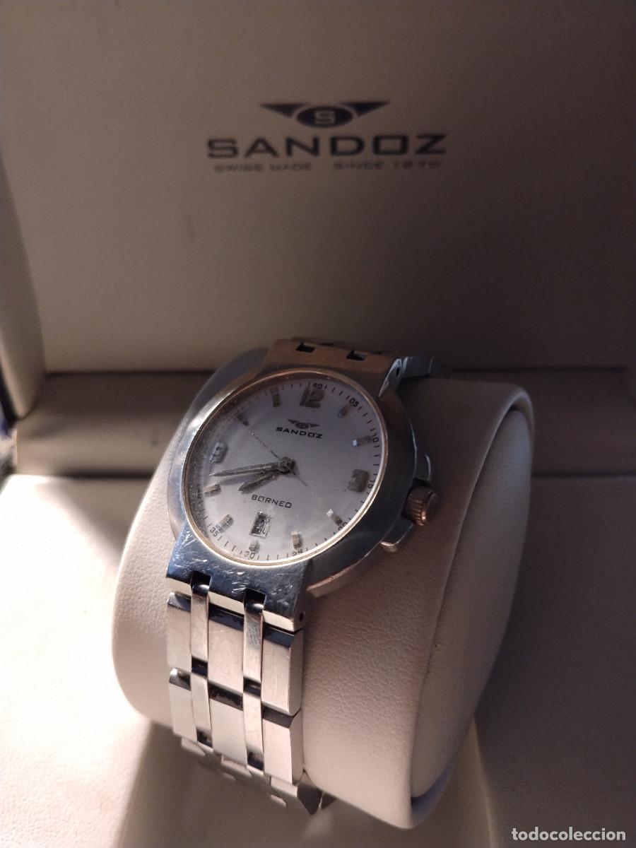 Montres - Sandox: SANDOZ BORNEO &ndash; Swiss Made &ndash; Acero &ndash; Con caja original &ndash; Excelente estado