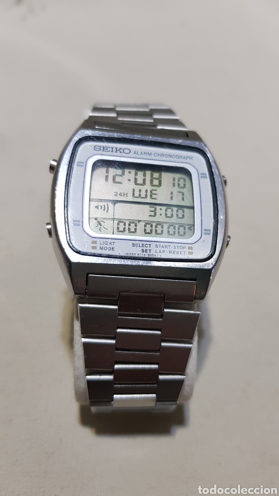 Reloj vintage seiko a714 500a running man . fun - Sold through Direct Sale  - 109450355