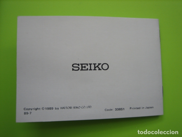Relojes - Seiko: Manual de reloj Seiko - Foto 2