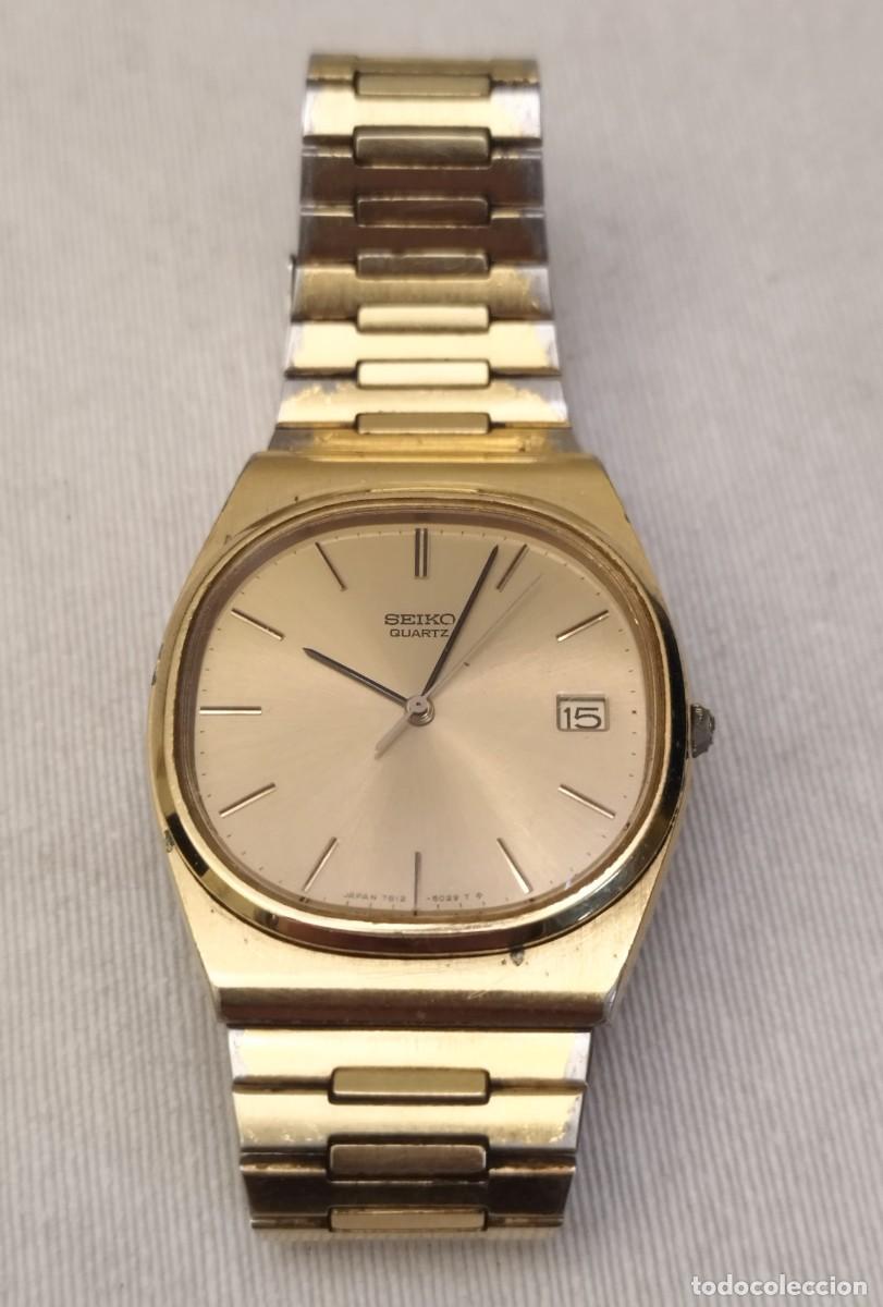 Reloj seiko deals quartz dorado