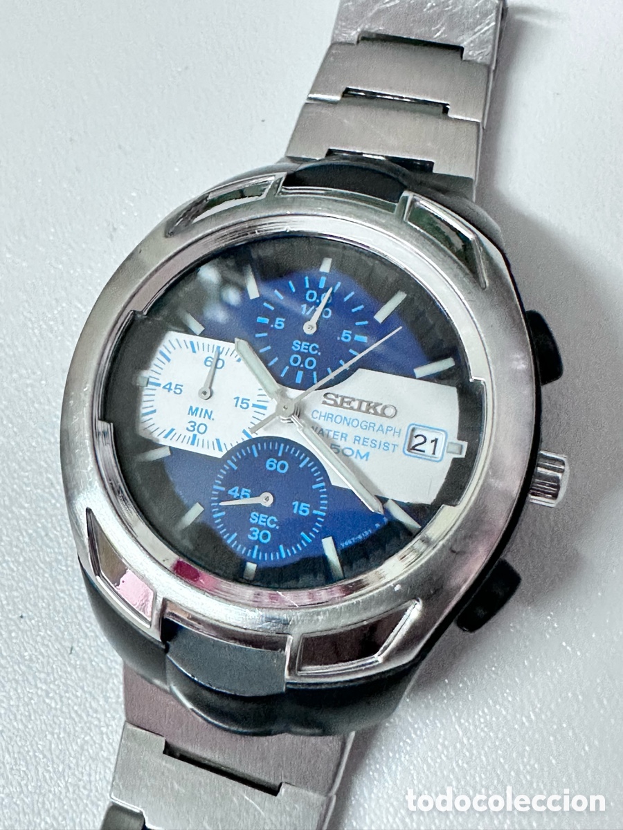 Relojes - Seiko: Reloj Seiko V657-6120 Chronograph Con D&iacute;a 50M Jap&oacute;n Vintage