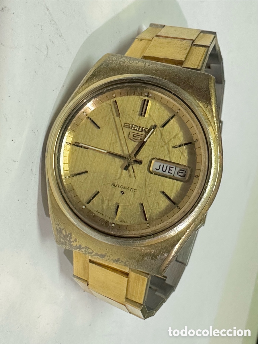 Relojes - Seiko: Reloj SEIKO (5) 6309-8210 Autom&aacute;tico con d&iacute;a y fecha Jap&oacute;n vintage
