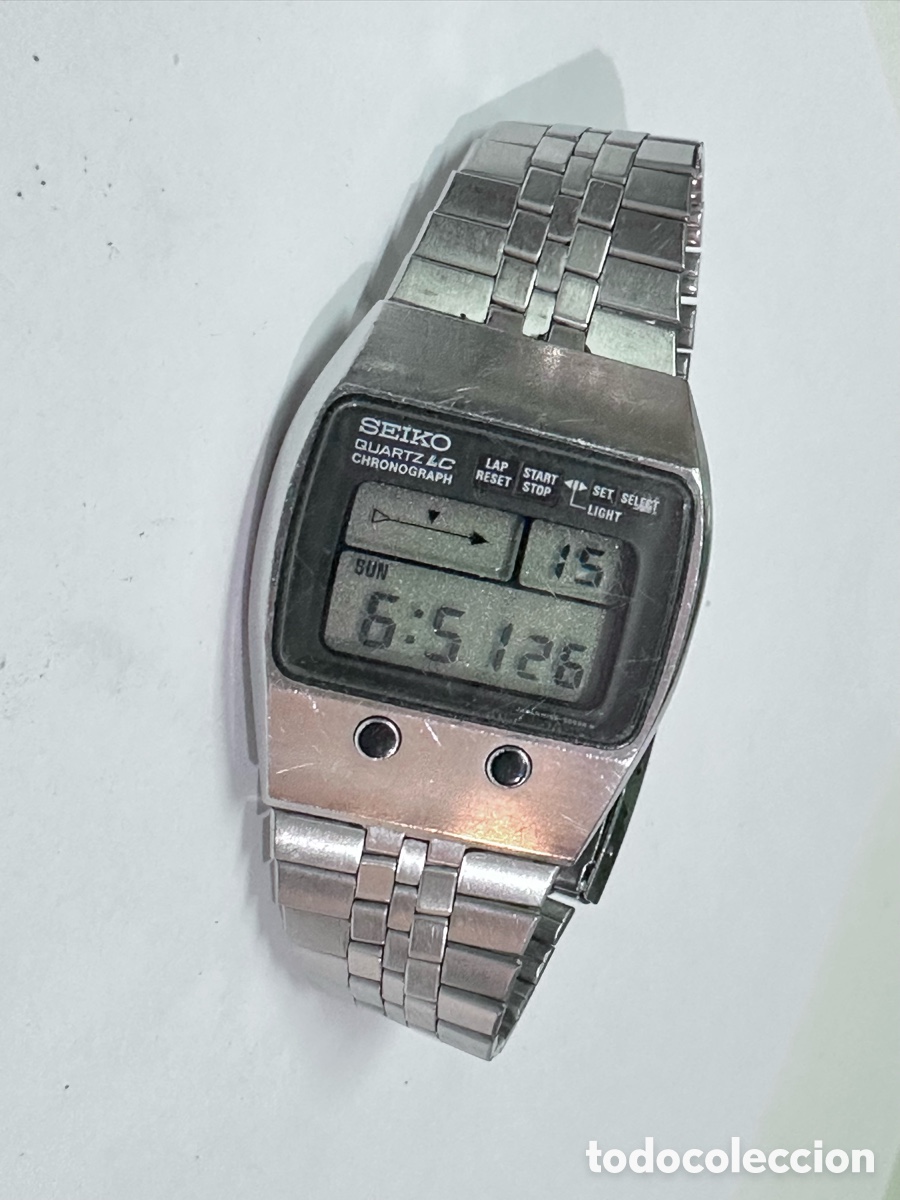 Relojes - Seiko: Antiguo reloj SEIKO M159-5059 DIGITAL LCD CHRONOGRAPH JAP&Oacute;N VINTAGE