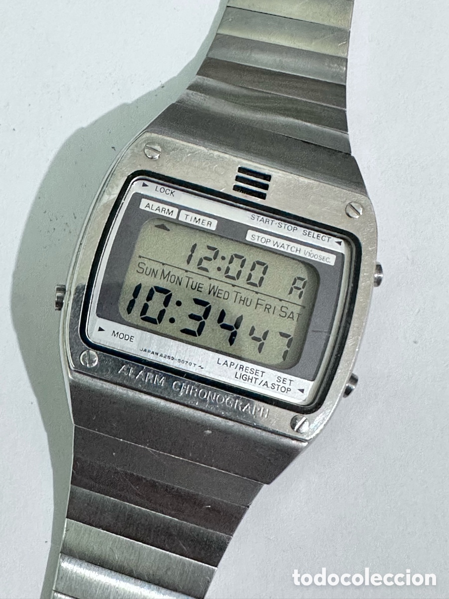 Relojes - Seiko: Antiguo reloj SEIKO A259-5080 DIGITAL LCD ALARM CHRONOGRAPH JAP&Oacute;N VINTAGE