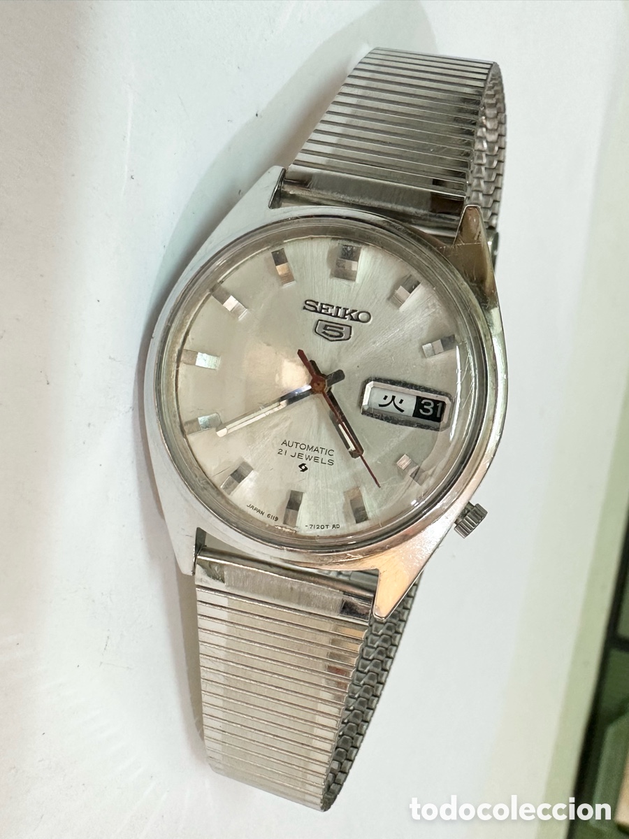 Relojes - Seiko: Antiguo Reloj SEIKO Autom&aacute;tico con d&iacute;a y fecha Jap&oacute;n vintage