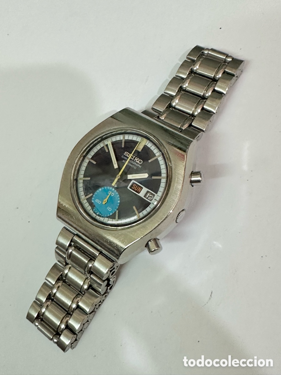 Relojes - Seiko: Antiguo Reloj SEIKO 6139-8020 Chronograph Autom&aacute;tico con d&iacute;a y fecha Jap&oacute;n vintage