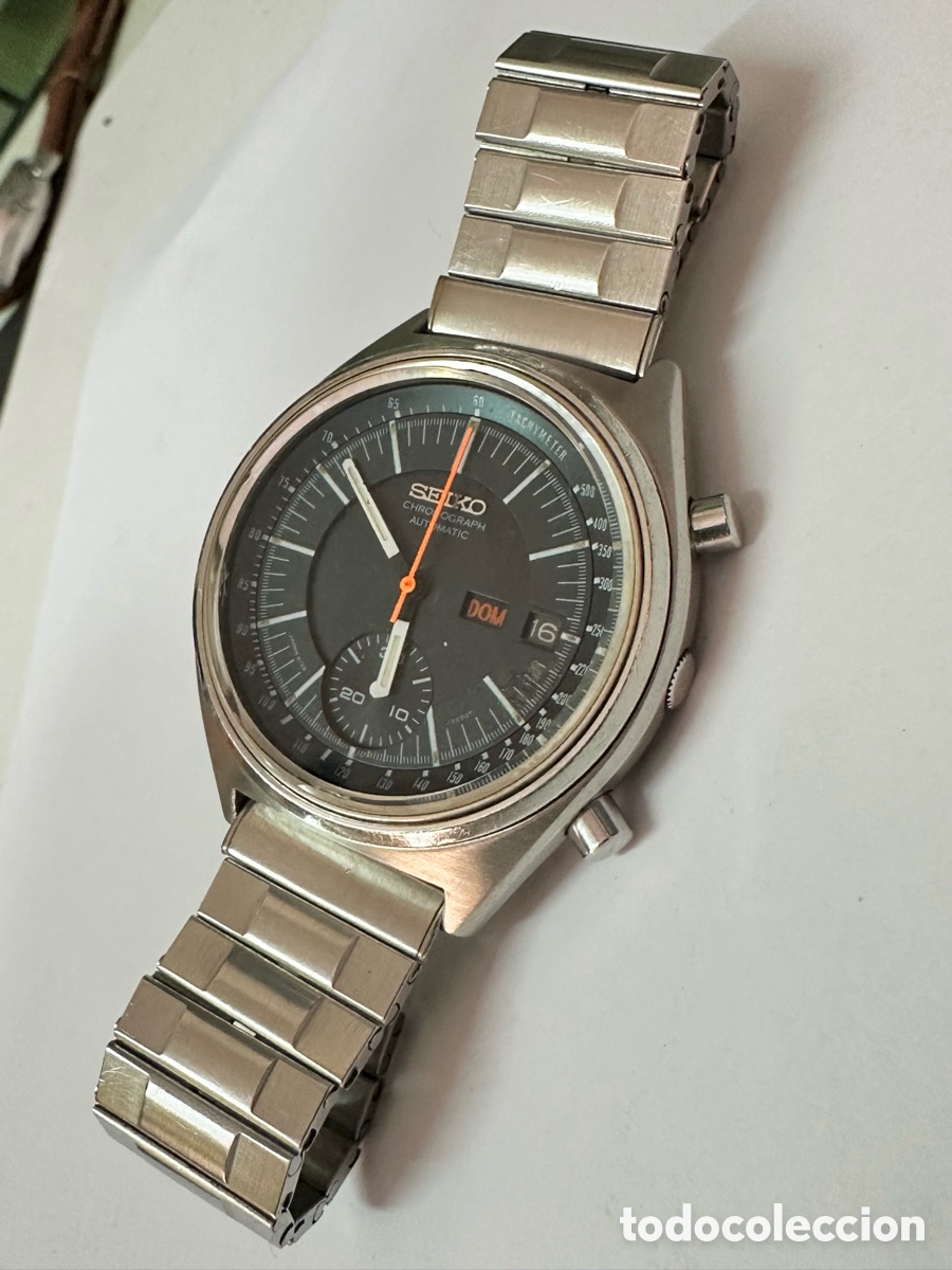 Relojes - Seiko: Antiguo Reloj SEIKO 6139-7070 Chronograph Autom&aacute;tico con d&iacute;a y fecha Jap&oacute;n vintage