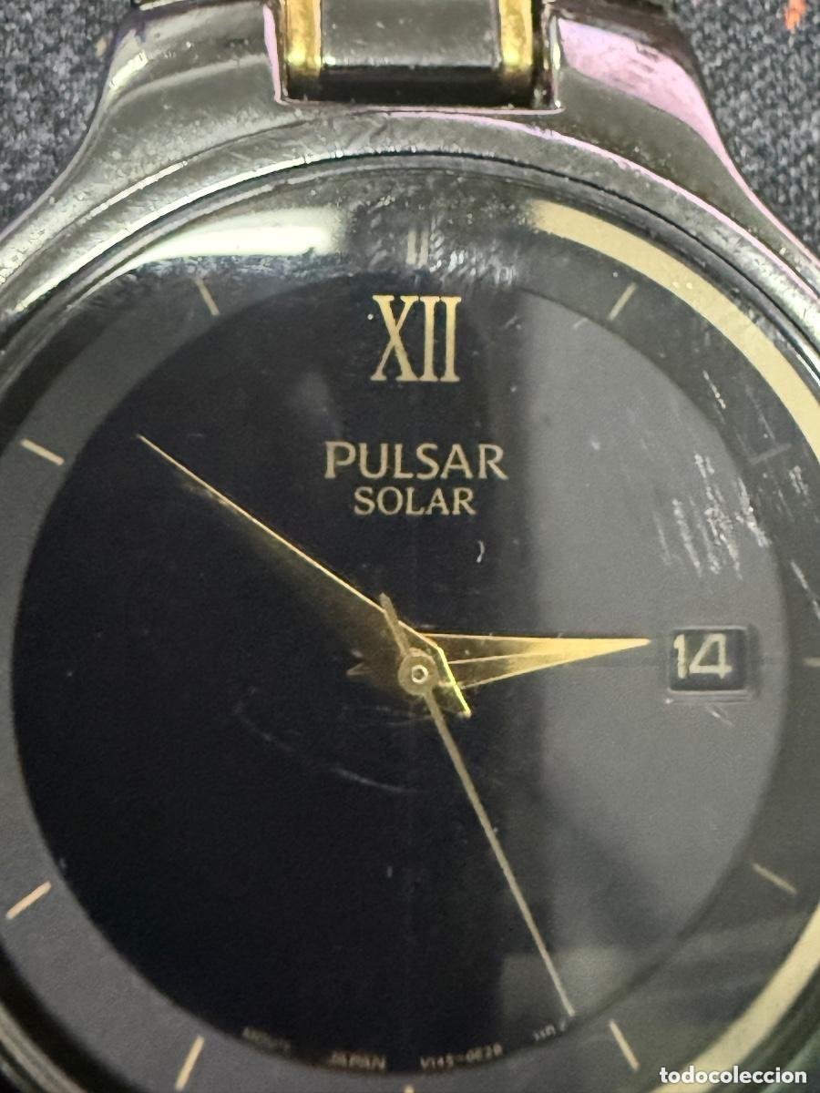 Relojes - Seiko: RELOJ PULSAR SOLAR ORIGINAL &ndash; ELEGANCIA NEGRA Y DORADA