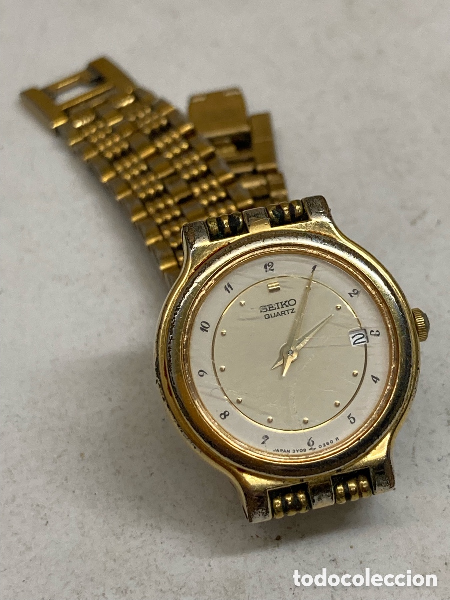 Relojes - Seiko: Reloj Seiko Quartz dorado