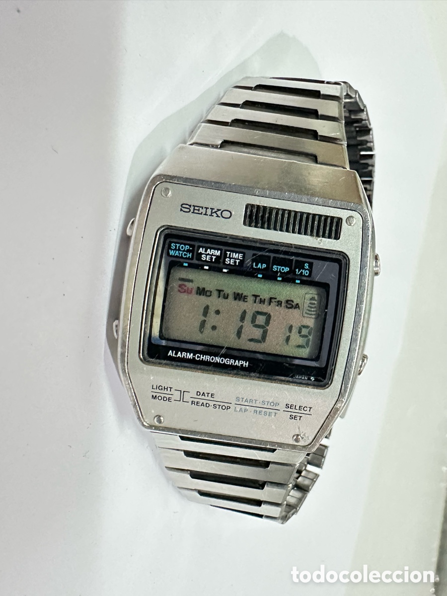 Montres - Seiko: Antiguo reloj SEIKO A158-503A DIGITAL LCD ALARM CHRONOGRAPH JAP&Oacute;N VINTAGE
