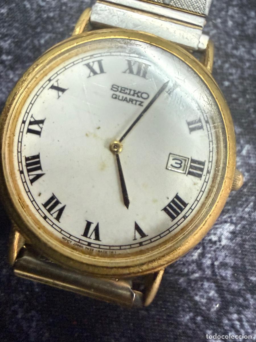 Relojes - Seiko: Seiko Quartz Vintage Caballero &ndash; Funcionando &ndash; Bater&iacute;a Nueva &ndash; Calendario