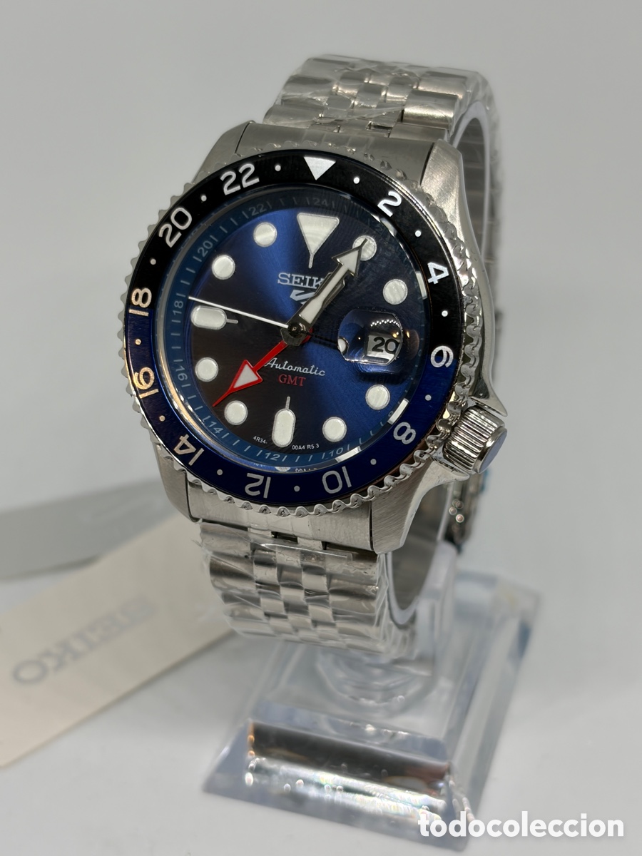 Relojes - Seiko: Reloj Seiko 5 Sports GMT SSK003K1 &ldquo;Batman&rdquo;