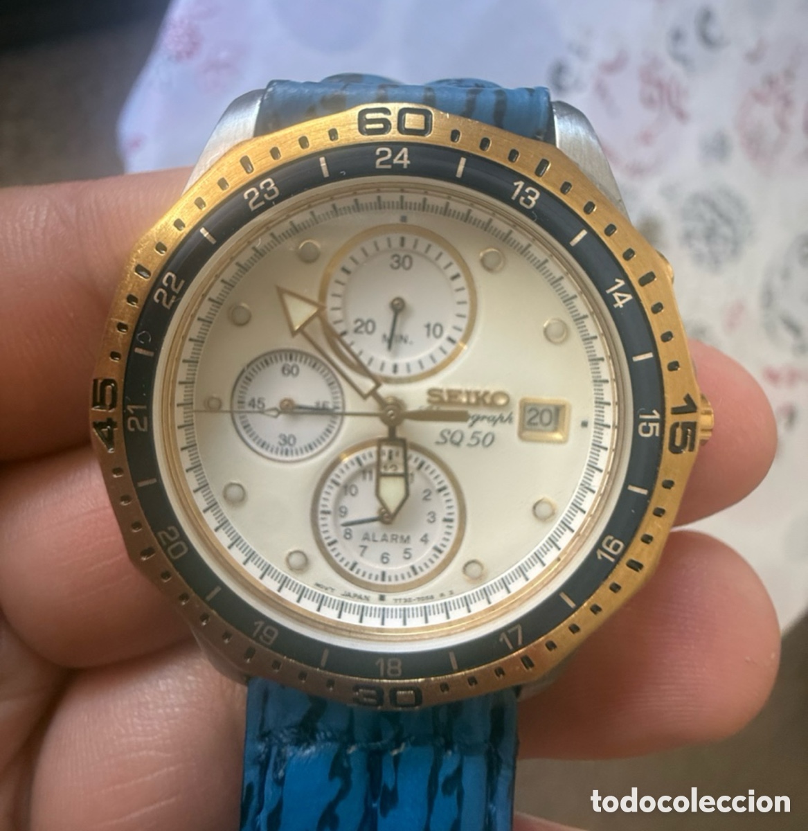 Orologi - Seiko: Reloj Seiko SQ50 Chronograph Alarm 7T32-7C70 Jap&oacute;n Original A&ntilde;os 90