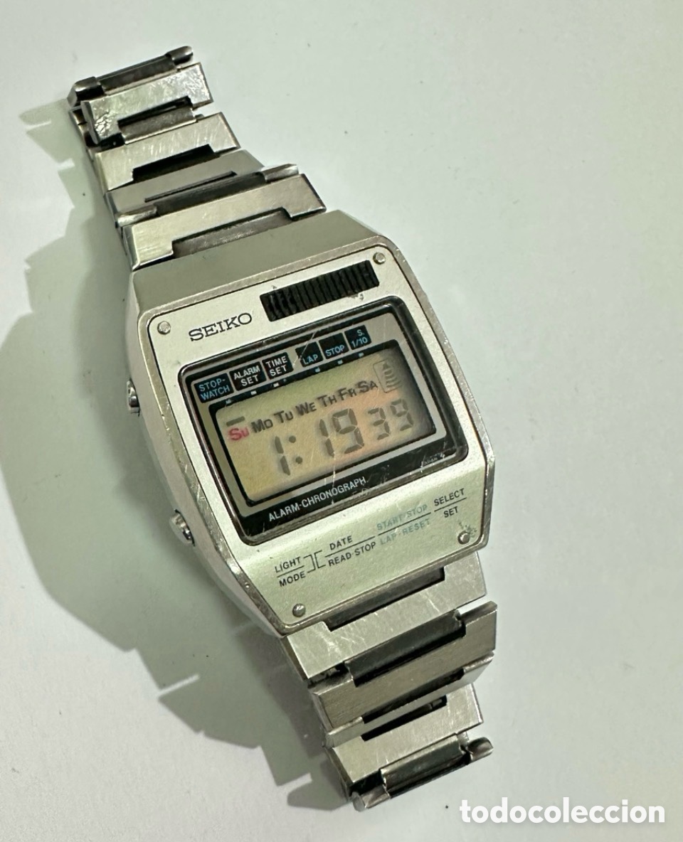 Relojes - Seiko: Antiguo reloj SEIKO A158-503A DIGITAL LCD ALARM CHRONOGRAPH JAP&Oacute;N VINTAGE