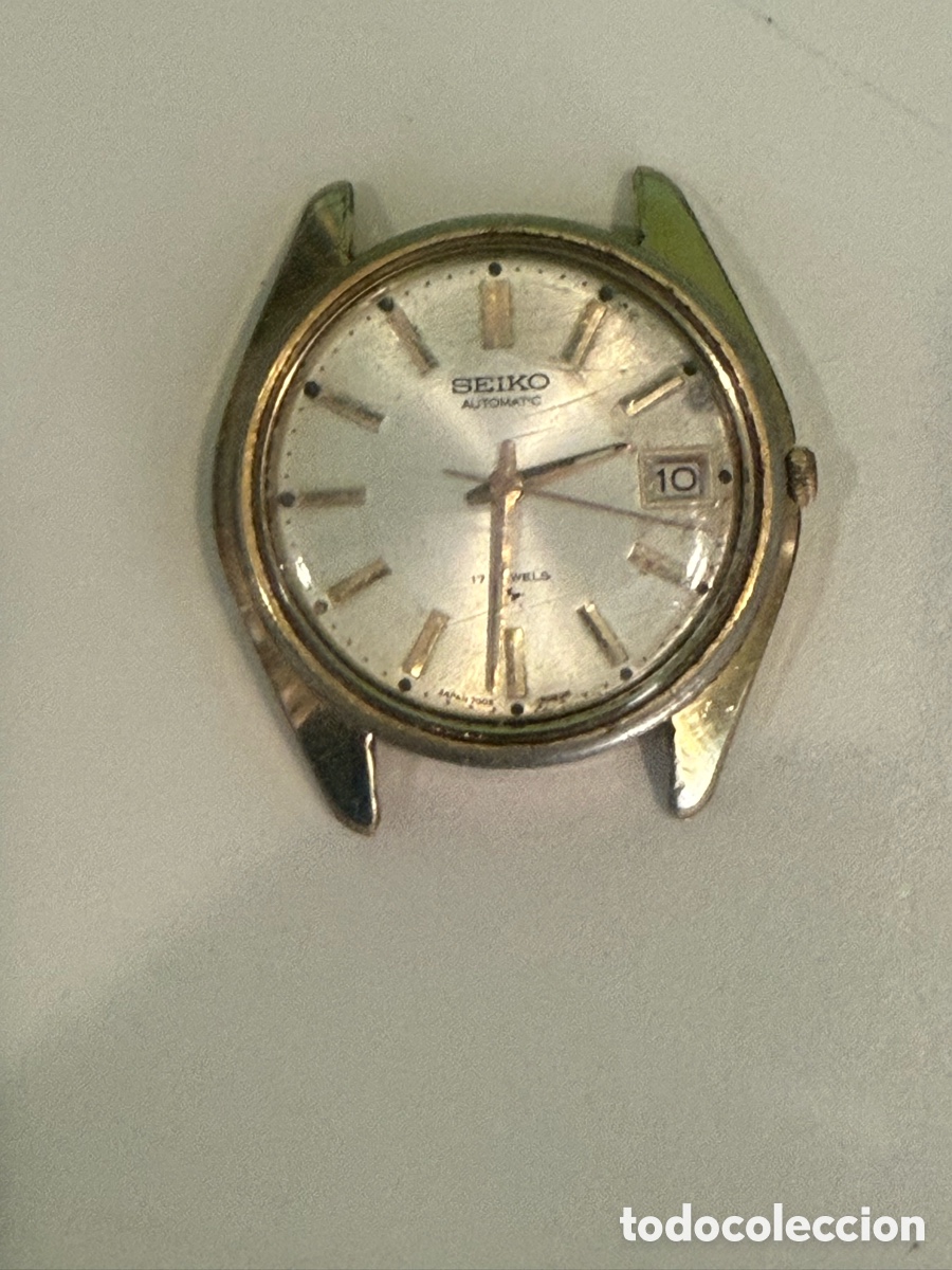 Relojes - Seiko: Reloj caballero Seiko Automatic 17 Jewels chapado en oro vintage japon&eacute;s