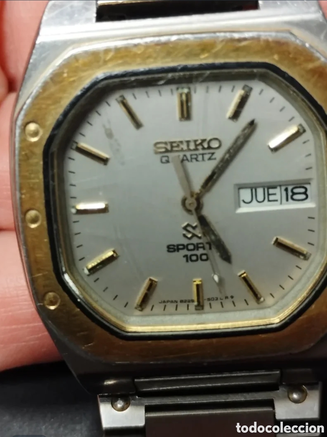 Relojes - Seiko: Reloj de pulsera vintage de la marca Seiko, modelo Quartz Sport 100.