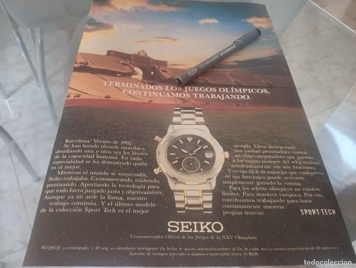 Relojes - Seiko: RELOJ SEIKO ANUNCIO PUBLICIDAD REVISTA 1992 BONITO PARA ENMARCAR