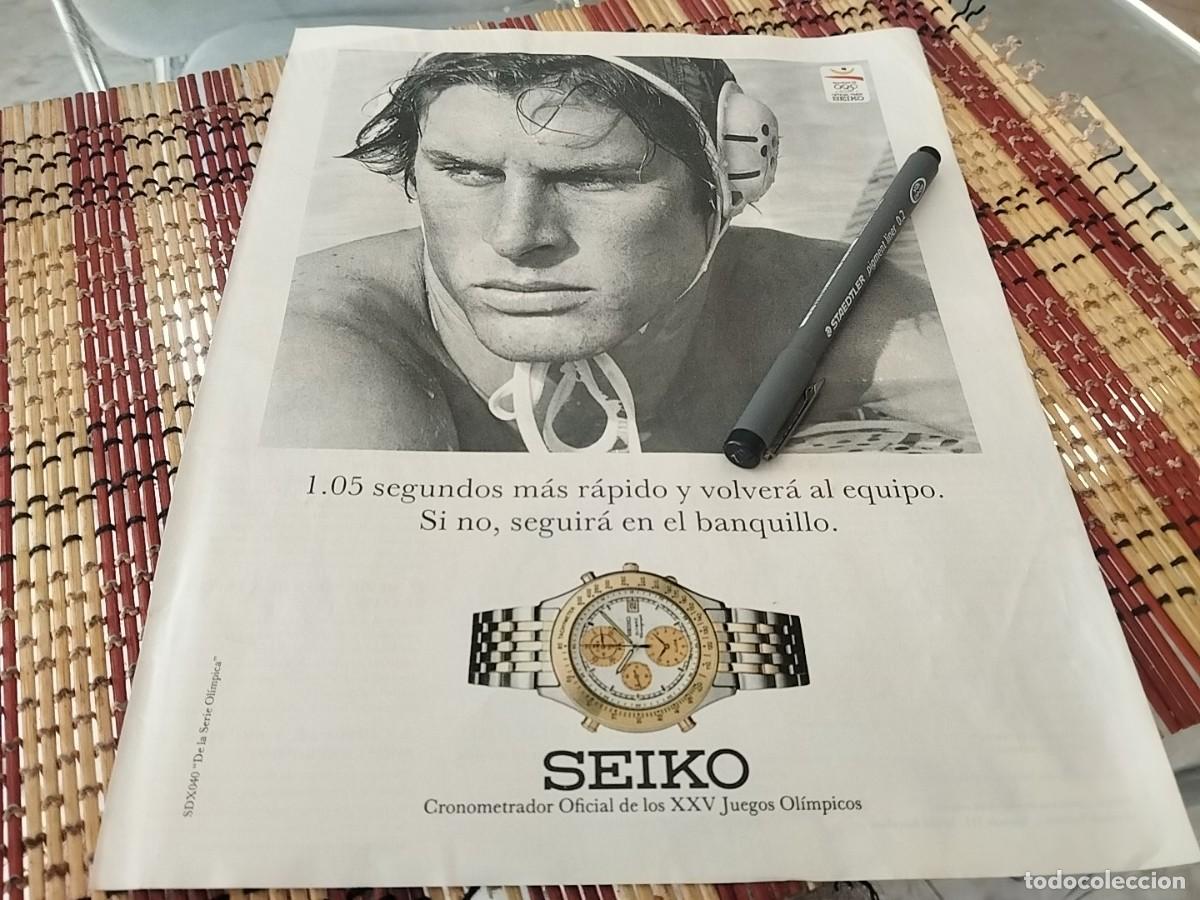 Relojes - Seiko: RELOJ SEIKO ANUNCIO PUBLICIDAD REVISTA 1992 BONITO PARA ENMARCAR