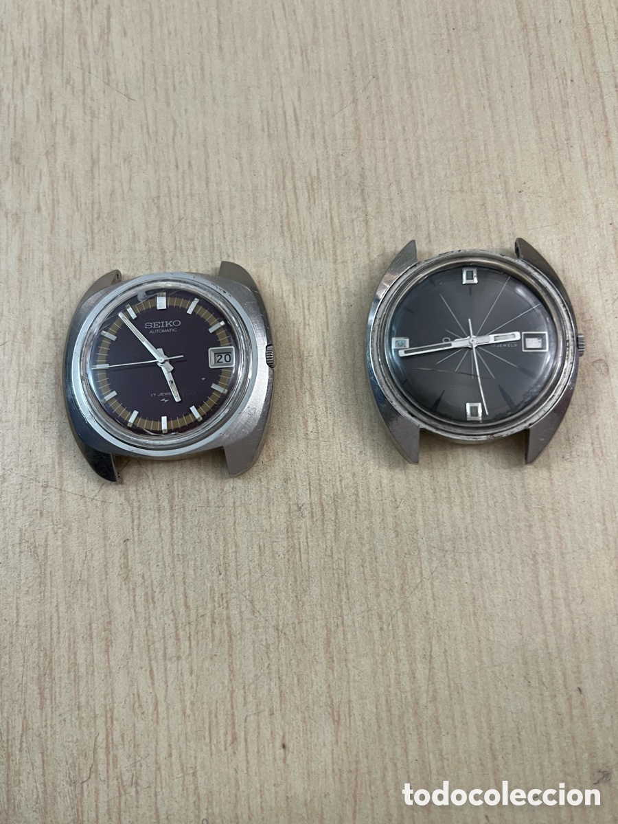 Relojes - Seiko: ✅ pareja relojes Seiko autom&aacute;tico calendario vintage