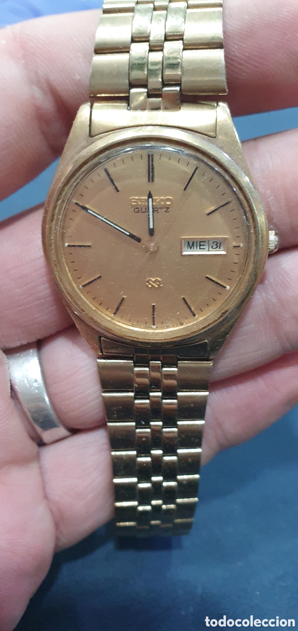 Montres - Seiko: Reloj Seiko SQ Quartz. Dorado. (L138)