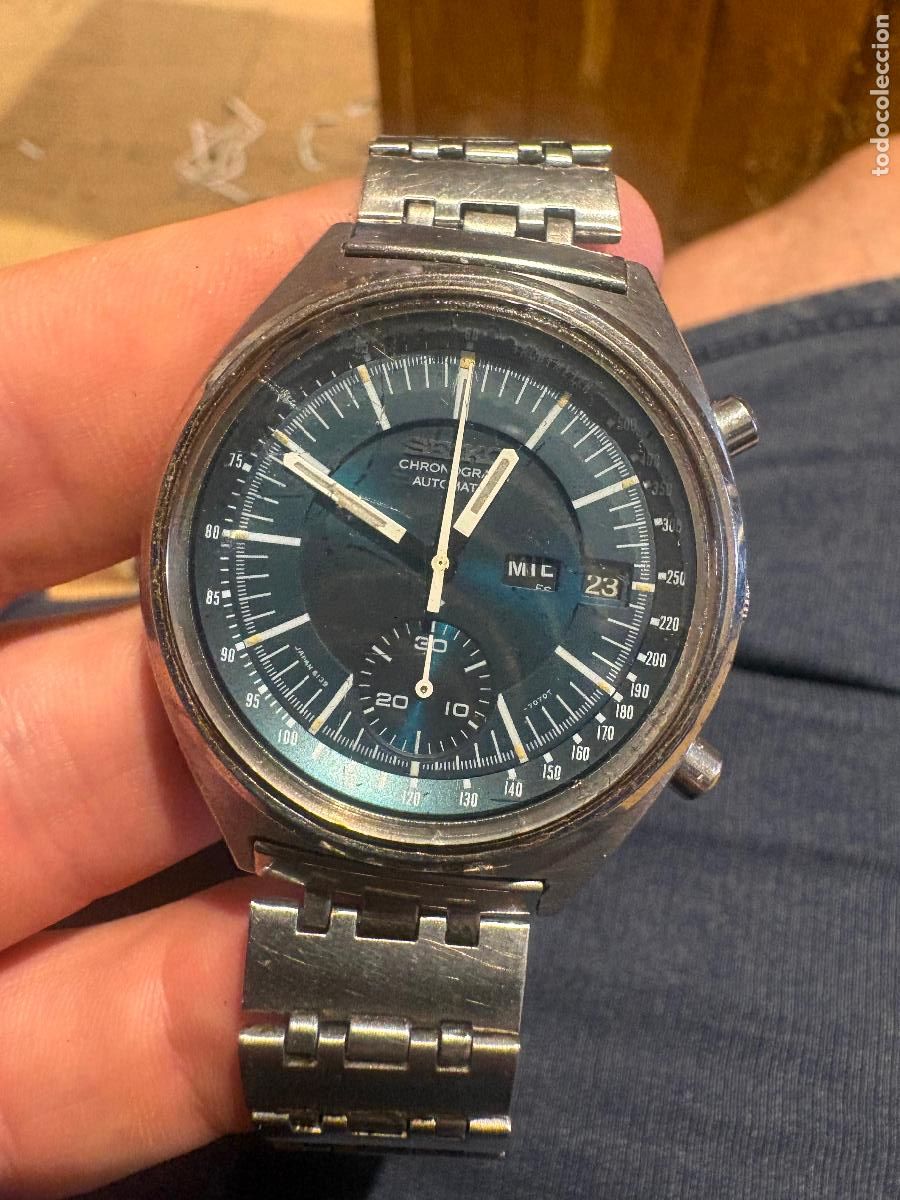 Relojes - Seiko: ANTIGUO RELOJ SEIKO CRON&Oacute;GRAFO AUTOM&Aacute;TICO Caballero
