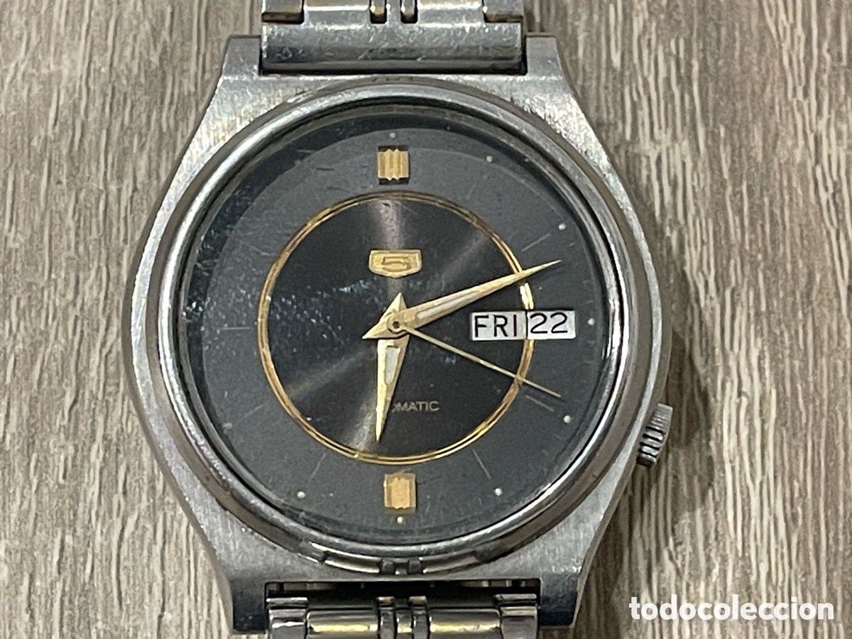Relojes - Seiko: Seiko 5 autom&aacute;tico 7009-3170 d&iacute;a/fecha esfera negra &ndash; para piezas