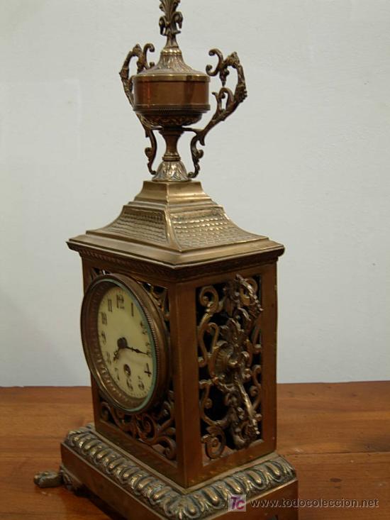 Relojes de carga manual: LIQUIDACION RELOJ DE BRONCE DE SOBREMESA - Foto 2