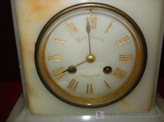 Relojes de carga manual: RELOJ CON COPAS MARMOL Y BRONCE - Foto 2