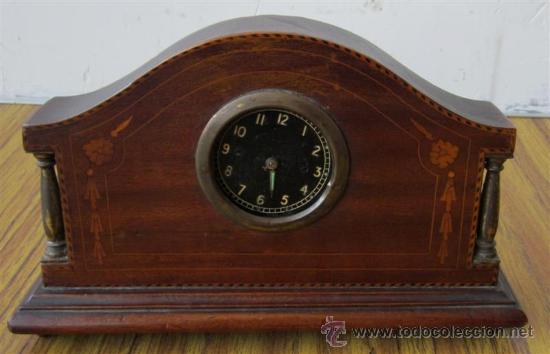 Relojes de carga manual: RELOJ DE MESA .. De madera con marqueter&iacute;a - Foto 1