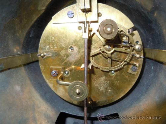 Relojes de carga manual: RELOJ MARMOL DE BRUSELAS DE FINALES DEL XIX - Foto 6