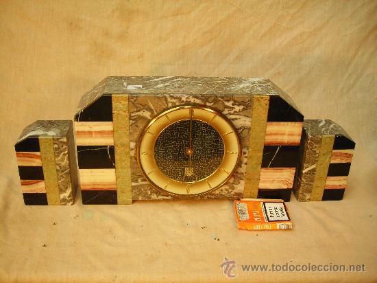 Relojes de carga manual: RELOJ EN MARMOL CON GUARNICION - Foto 1