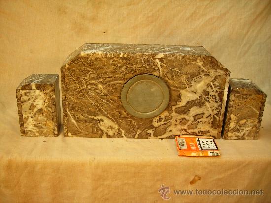 Relojes de carga manual: RELOJ EN MARMOL CON GUARNICION - Foto 5