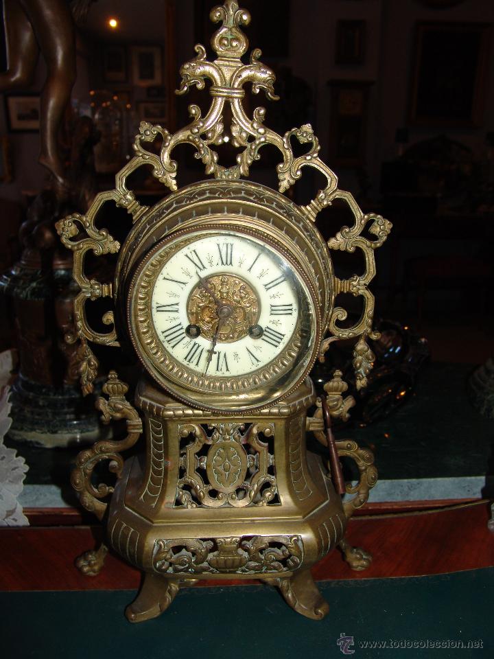 Relojes de carga manual: BONITO RELOJ ANTIGUO DE BRONCE - Foto 1