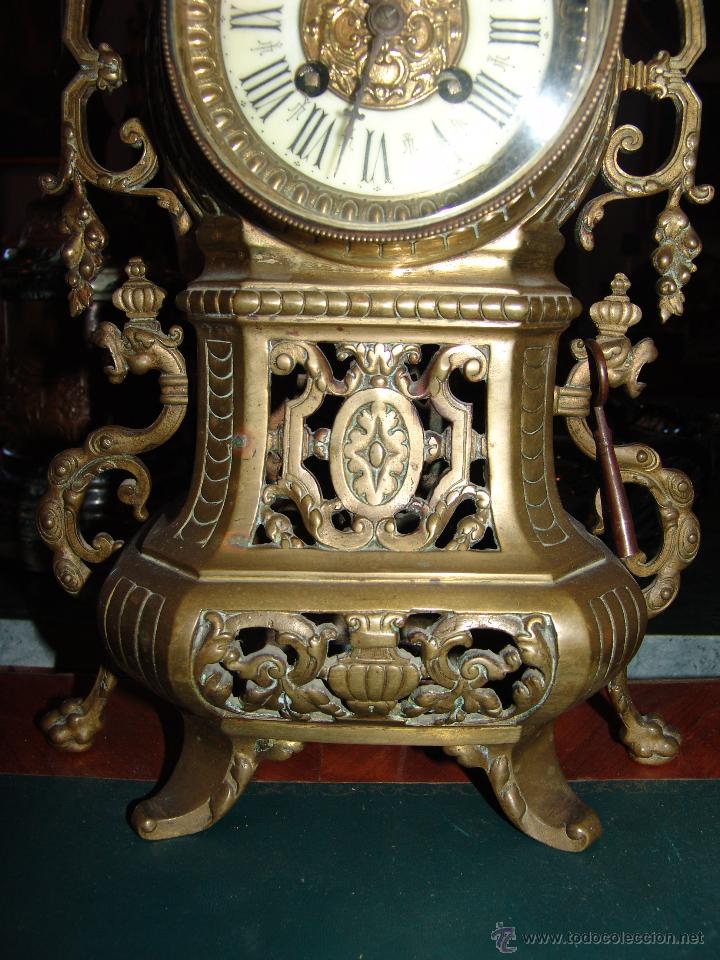 Relojes de carga manual: BONITO RELOJ ANTIGUO DE BRONCE - Foto 2